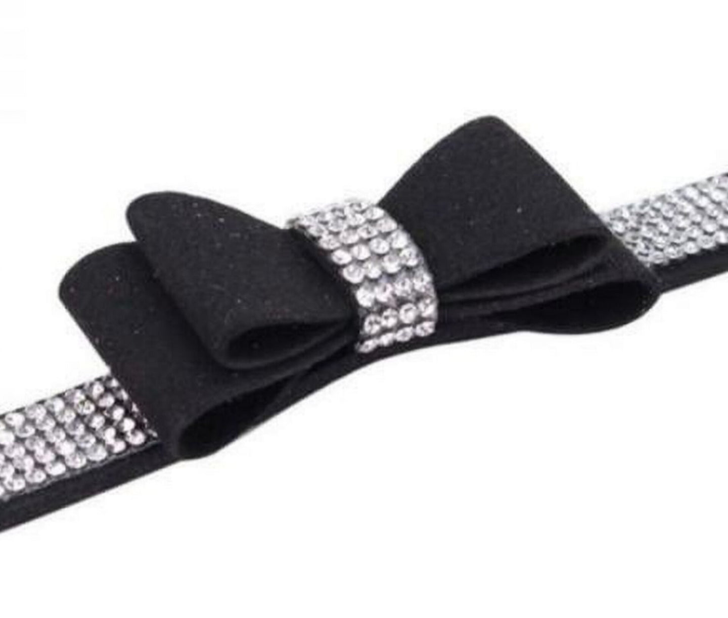 Rhinestone Bow Collar