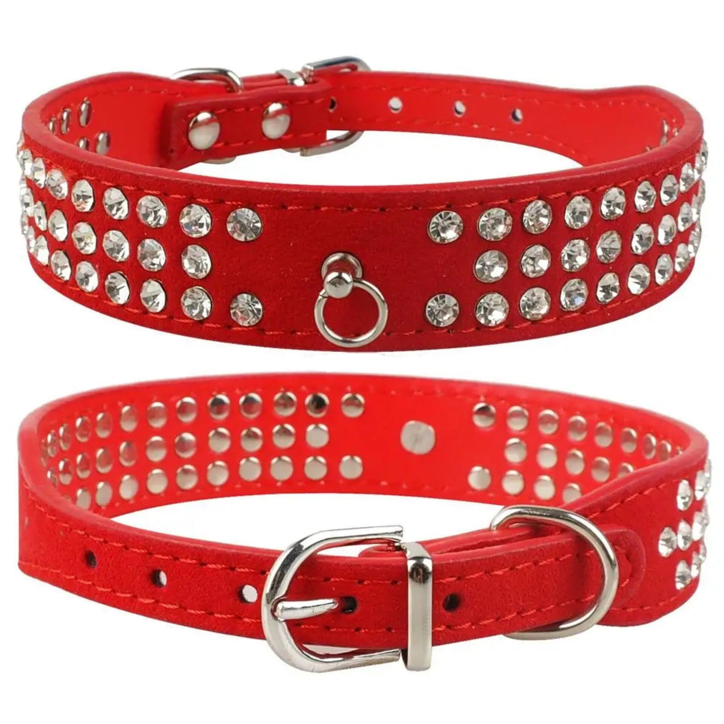 3 Row Rhinestone Collar