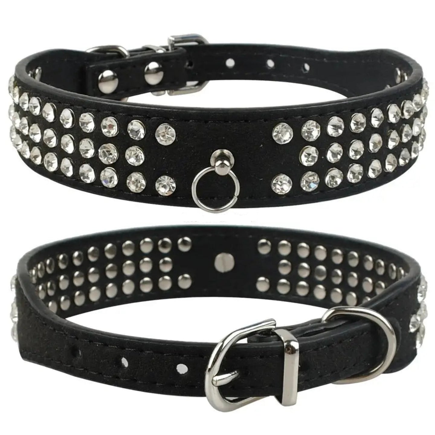 3 Row Rhinestone Collar