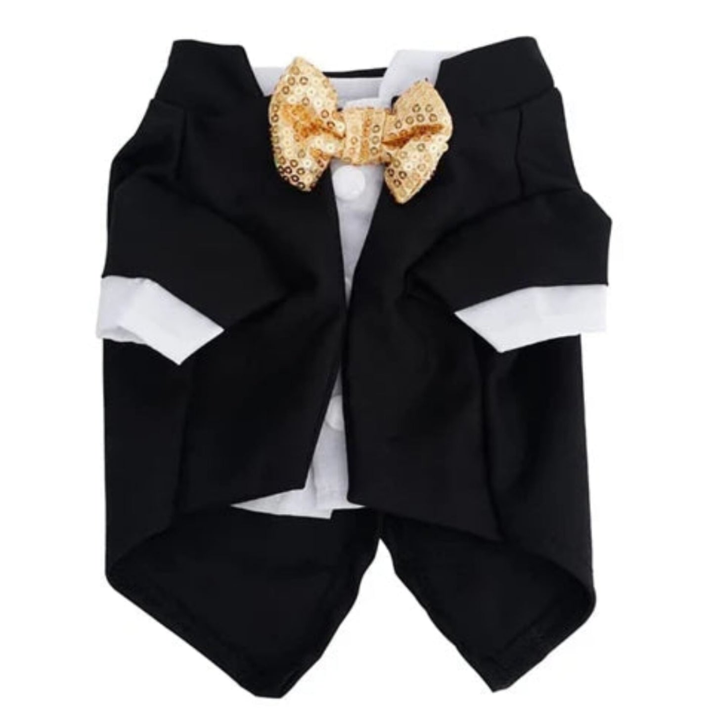 Gold Bow Tuxedo Suit