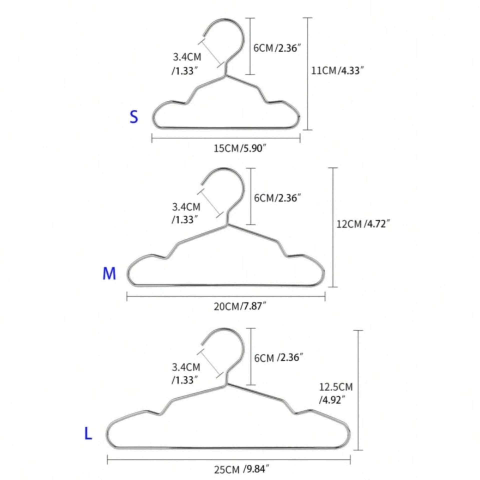 Silver Dog Clothes Hangers