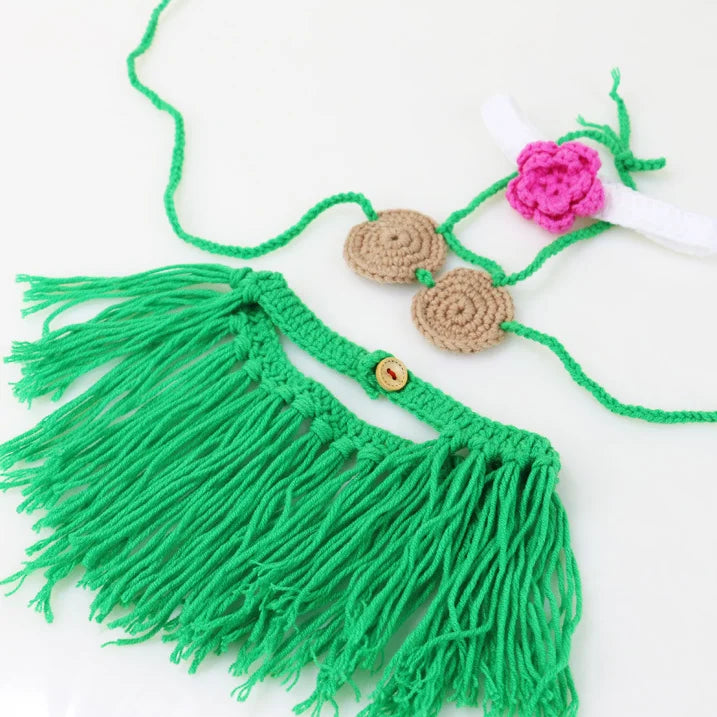 Hawaiian Hula Skirt Set