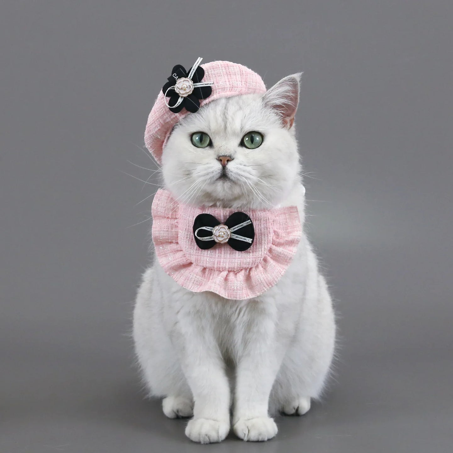 Coco Chewnel Knitted Beret and Bandana