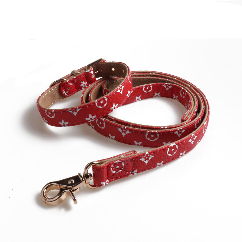 Chewy Vuittawn Monogram Collar and Leash