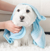 Plush Ears Hooded Dog Bathrobe Towel