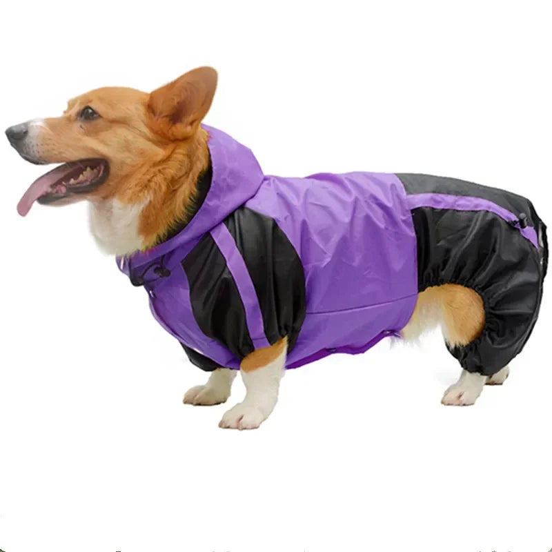 PawChic Hooded Raincoat Jumpsuit
