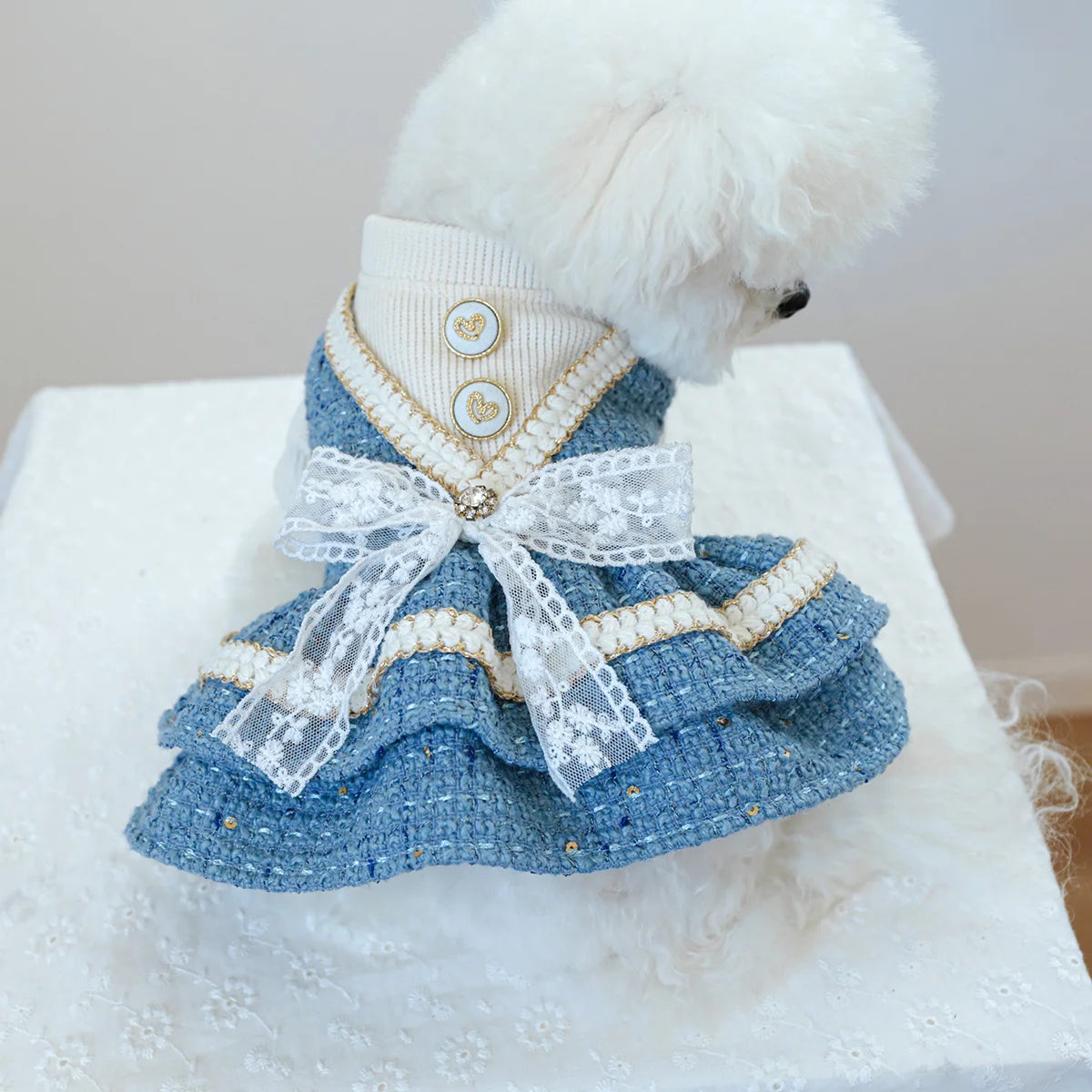 Parisian Tweed Bow Dress