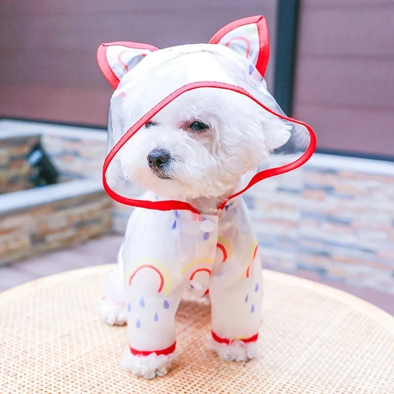 PawSweet Hooded Raincoat Jumpsuit