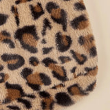 Leopard Flannel Hoodie with Ears