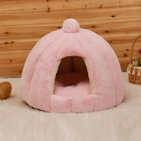 Plush Igloo Dog Bed