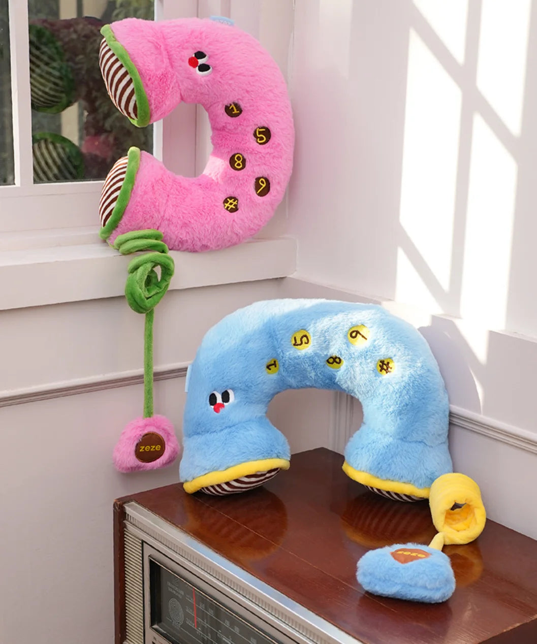 Retro Phone Plush Pet Pillow