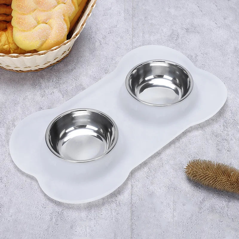 Silicone Dual Dog Bowl