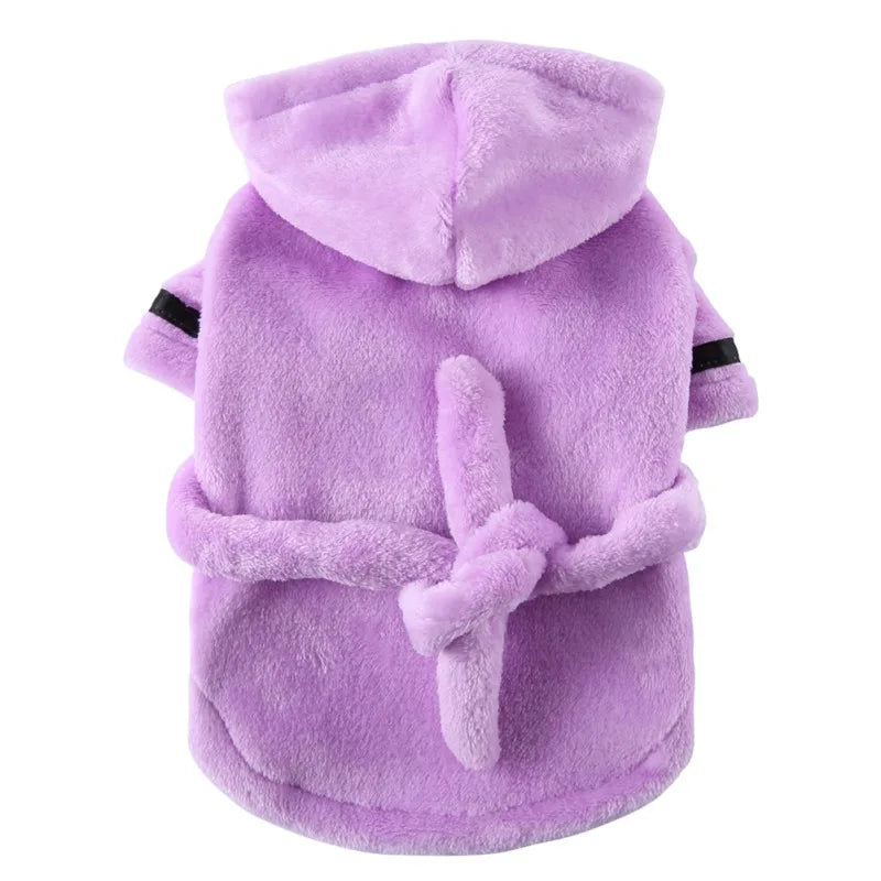 Luxe Plush Dog Bathrobe