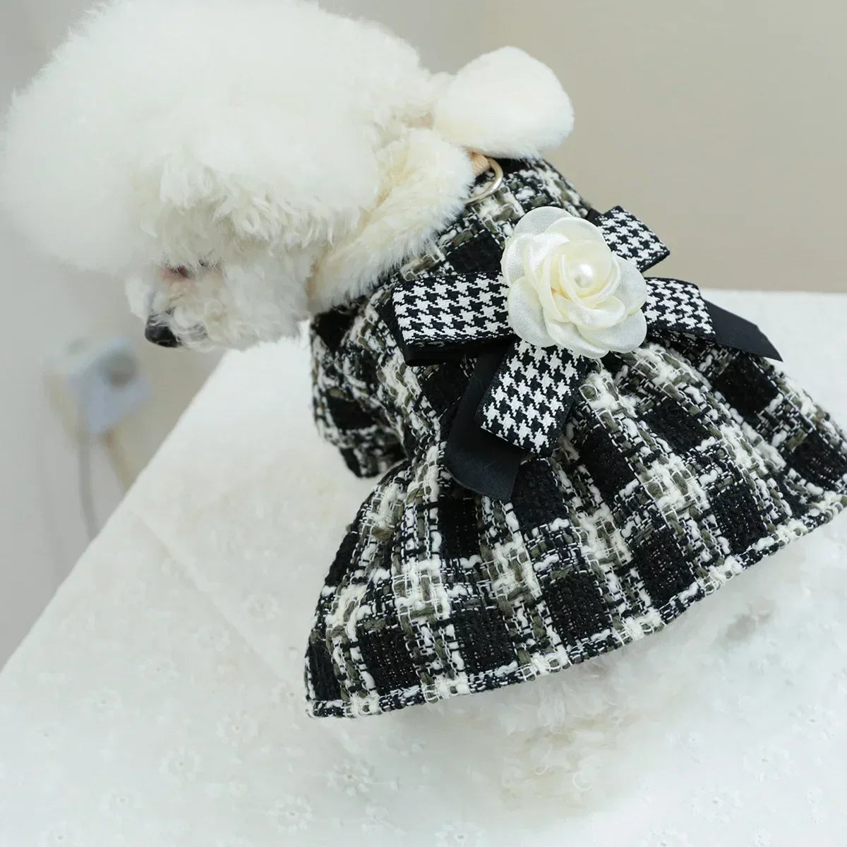 Chewnel Fur Tweed Dress