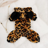 Leopard Fleece Jumpsuit
