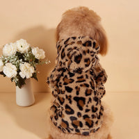 Leopard Flannel Hoodie with Ears