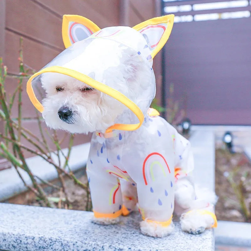 PawSweet Hooded Raincoat Jumpsuit