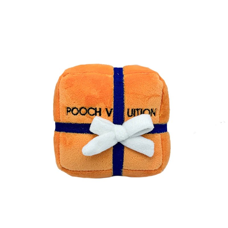 Pooch Vuition Gift Box Plush Toy