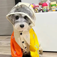 Contrasting Hooded Raincoat Jumpsuit