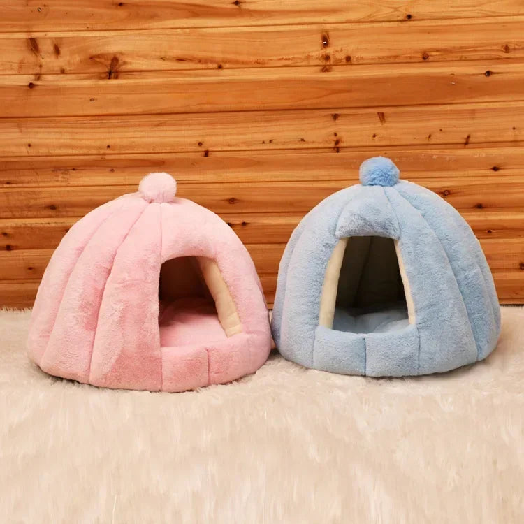 Plush Igloo Dog Bed