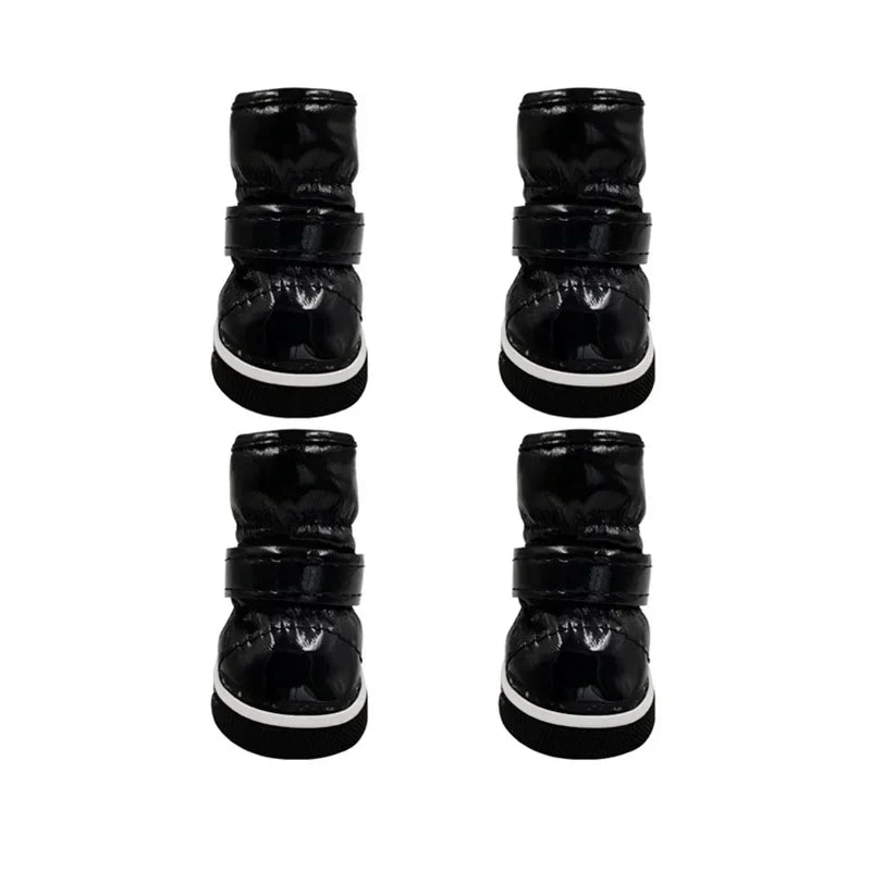Leather Fleece Snow Boots