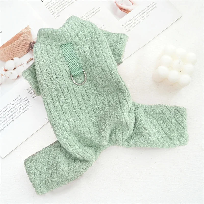 Ribbed Fleece Jumpsuit
