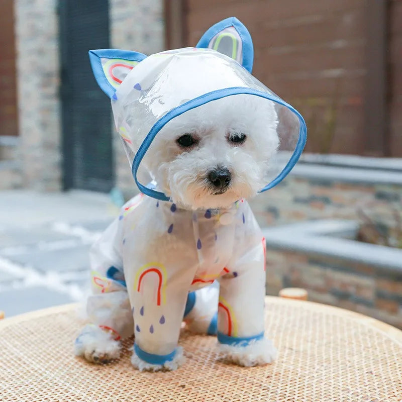 PawSweet Hooded Raincoat Jumpsuit