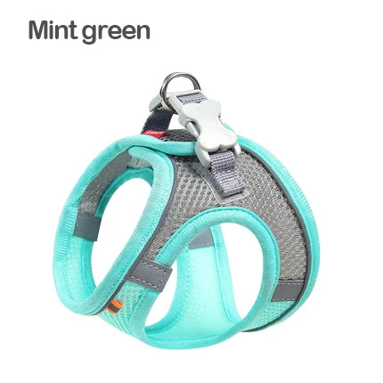 MADDEN Dog Cat Harness Vest Chest Rope Set Reflective Breathable Adjustable Pet Harness for Small Medium Dogs Outdoor Walking