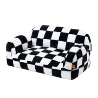 Checkered Luxe Dog Sofa