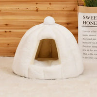 Plush Igloo Dog Bed