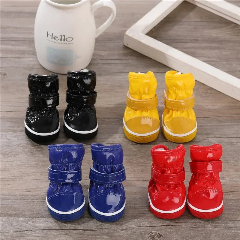 Leather Fleece Snow Boots