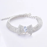 Rhinestone Bow Necklace