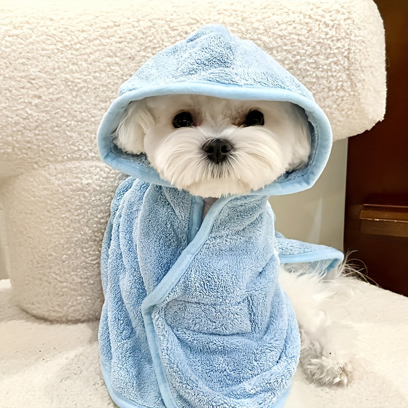 PawLuxe Hooded Dog Bathrobe Towel