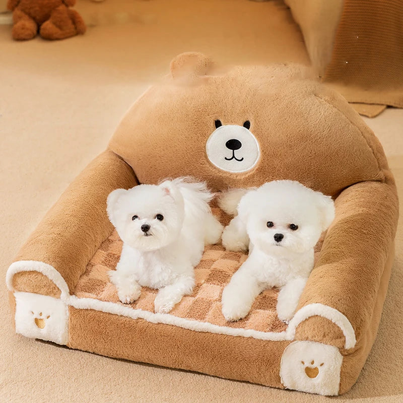 PawCuddle Teddy Dog Sofa Bed