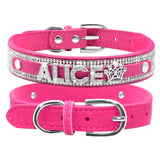 Personalized Bling Rhinestone Name Cat Dog Collar Custom Glitter Diamond Letter Name Pet Dog Collar For Small Medium Large Dogs