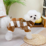 Plaid Varisty Fleece Jumpsuit