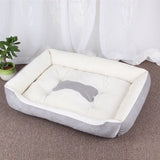 Cozy Bone Plush Dog Bed