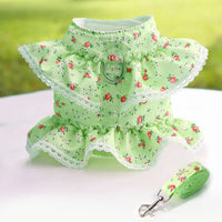 Floral Ruffle Harness and Leash