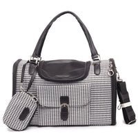 PawLuxe Houndstooth Dog Carrier