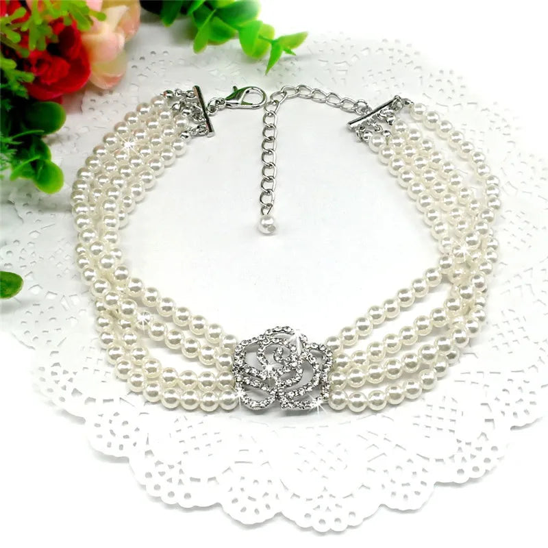 White Rose Necklace