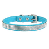 Crystal Glitter Rhinestones Pet Collar Leather Puppy Necklace Collars For Small Medium Large Dogs Cat Chihuahua Pug Accessories