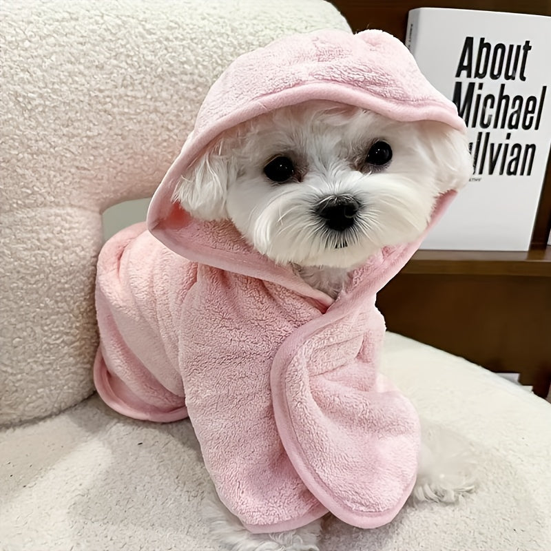 PawLuxe Hooded Dog Bathrobe Towel