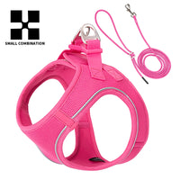 Dog Harness Leash Set for small medium dog Adjustable Reflective Puppy Cat Harness pet Vest Chihuahua Yorkies Outdoor Walking