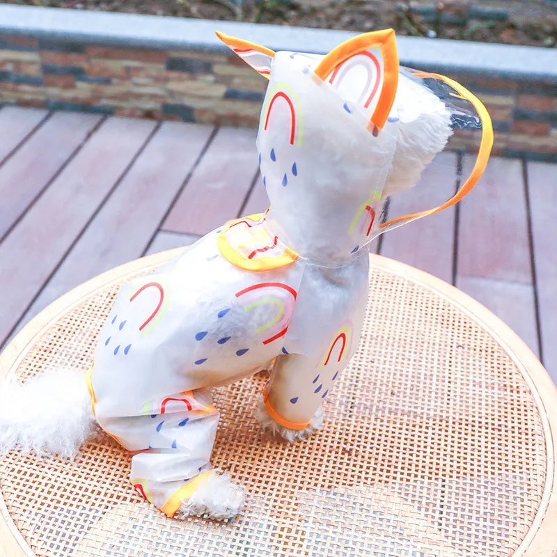 PawSweet Hooded Raincoat Jumpsuit