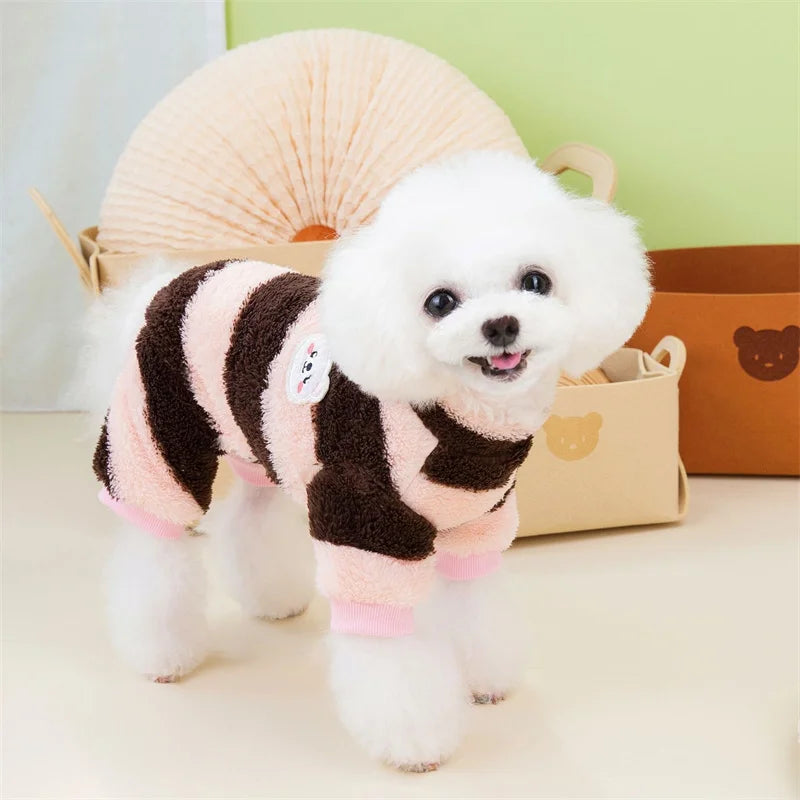 Stripe Fleece Jumpsuit