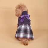 Plaid Plush Bow Dress