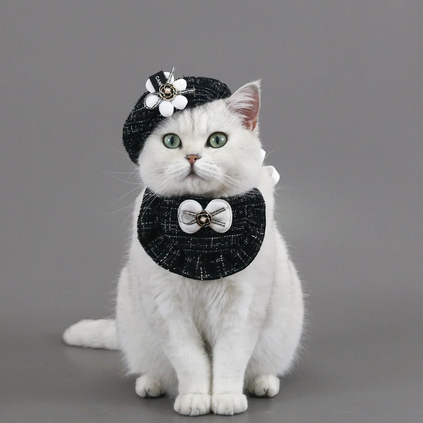 Coco Chewnel Knitted Beret and Bandana