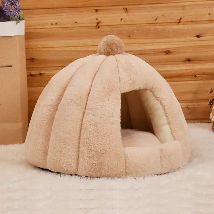 Plush Igloo Dog Bed