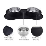 Silicone Dual Dog Bowl