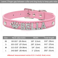 Bling Crystal Puppy Dog Collars Personalized Rhinestone Small Dog Collar Custom Chihuahua Necklace with Charms Pet Accessories